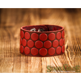 Genuine Leather Bracelet Cuff Wristband Bubbles Knotwork  Carving Leather 
